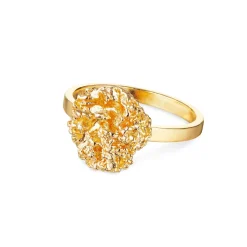 Flora Danica Persille Ring - Sølv Forgyldt