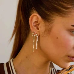 Hultquist Copenhagen Sienna Pearl forgyldte Ørestikker