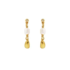 Hultquist Pebble Petite Øreringe sølvforgyldt - S08487G