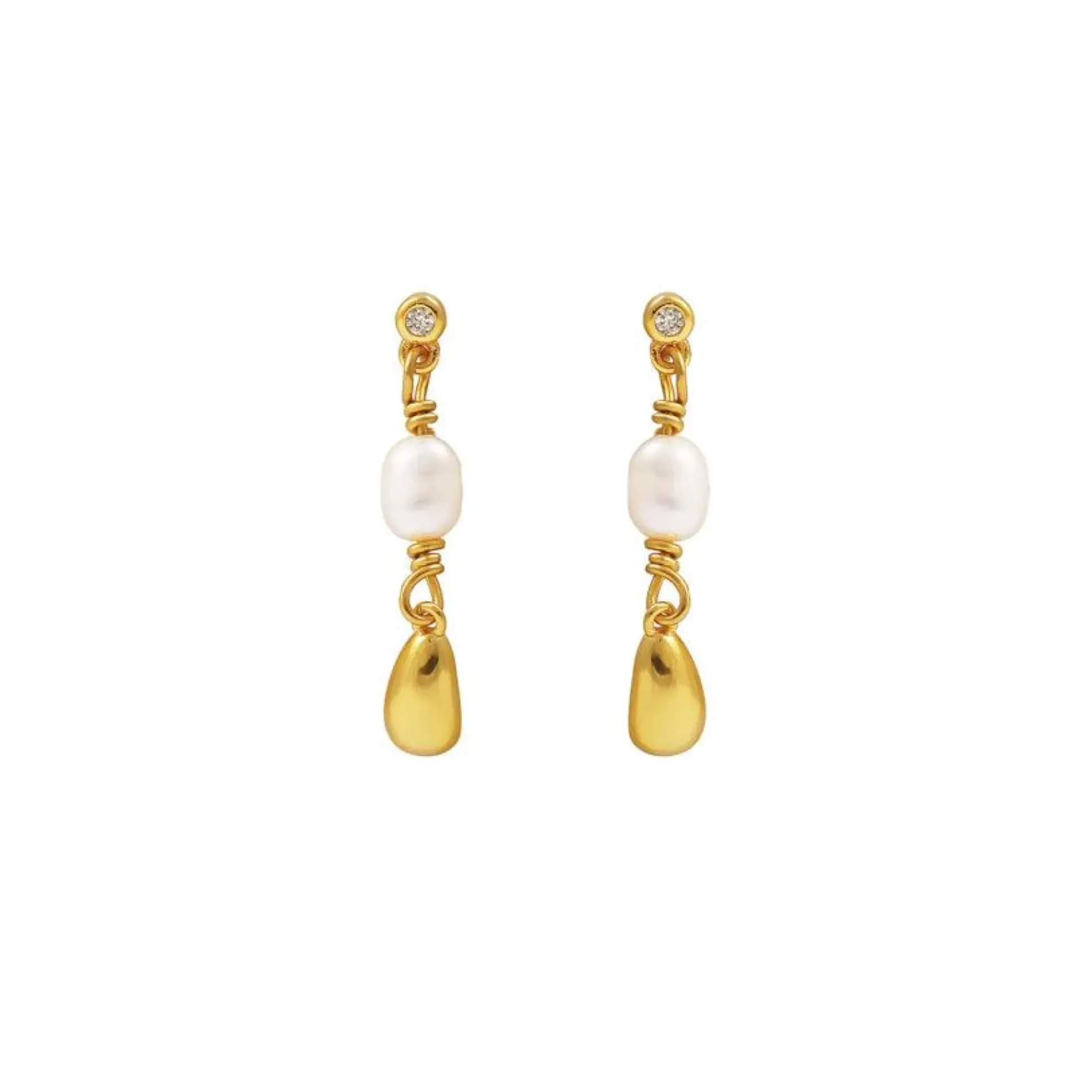 Hultquist Pebble Petite Øreringe sølvforgyldt - S08487G
