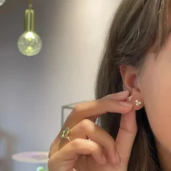 Jeberg Cordelia Triple Pearl Sølv Ørestikker