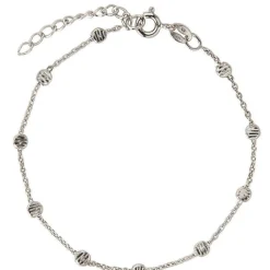 Jeberg Jewellery Beads Bracelet sølv  - 4575-16-S