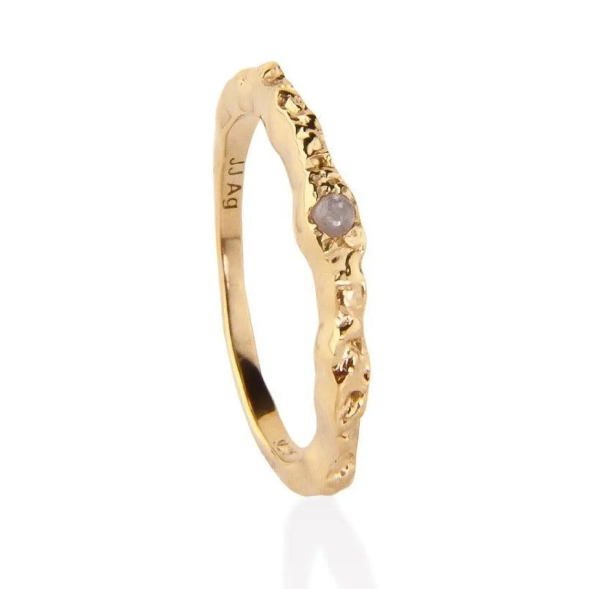 Jeberg Jewellery I Am Gold Petite Ring sølvforgyldt med Månesten - 60660