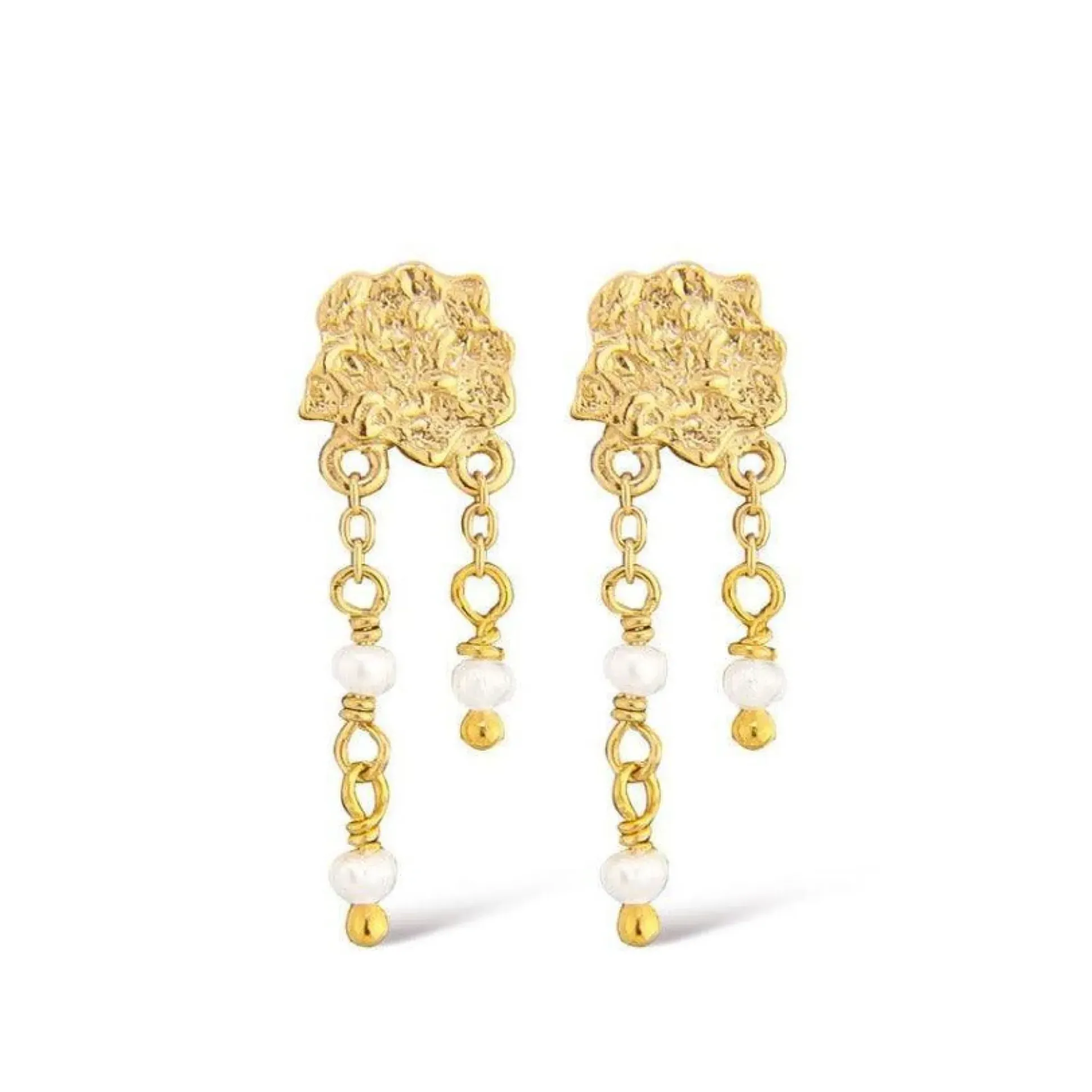 Jeberg Jewellery I Am Gold Pearly Øreringe sølvforgyldte - 51900