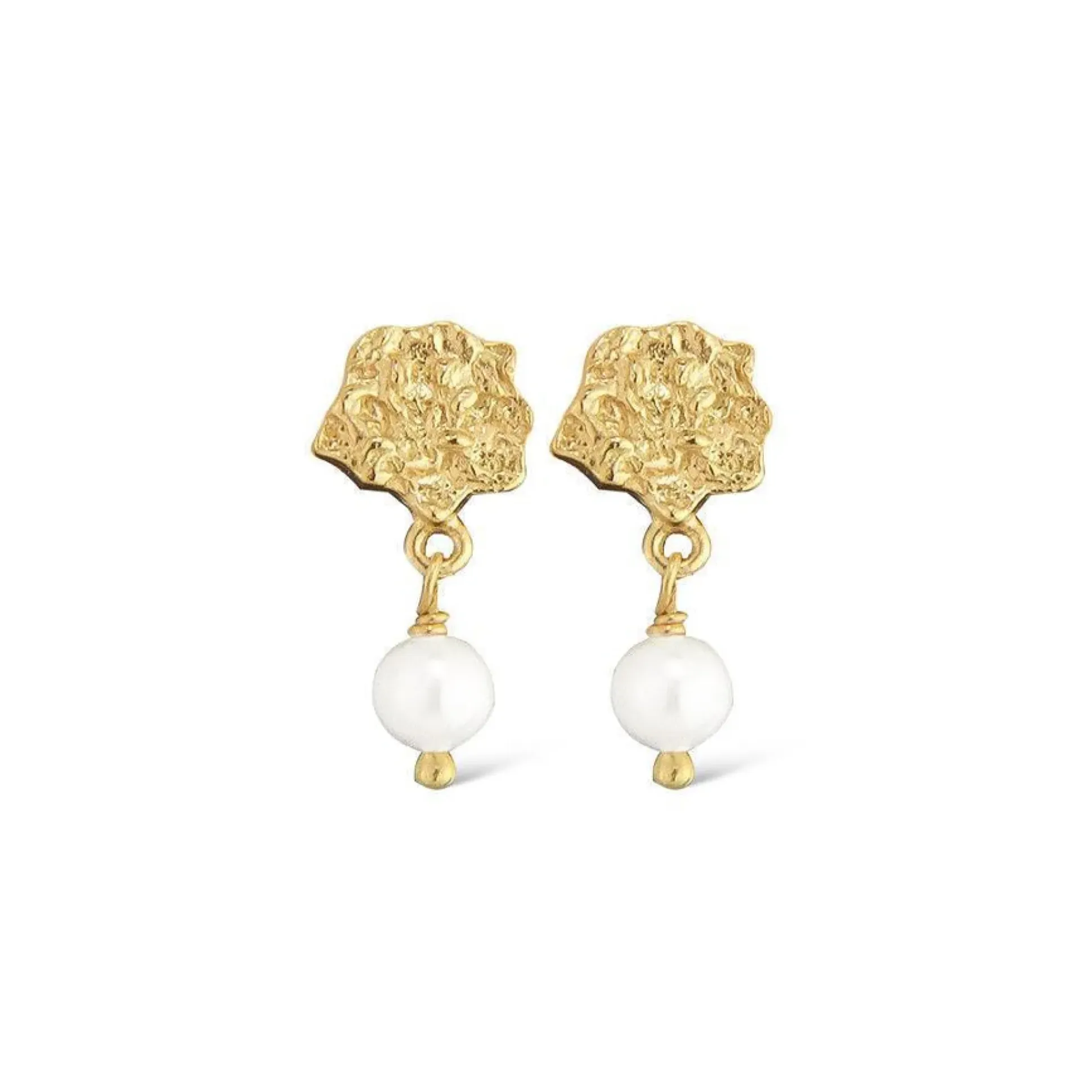 Jeberg Jewellery I Am Gold Mini Barok Øreringe sølvforgyldte - 51950
