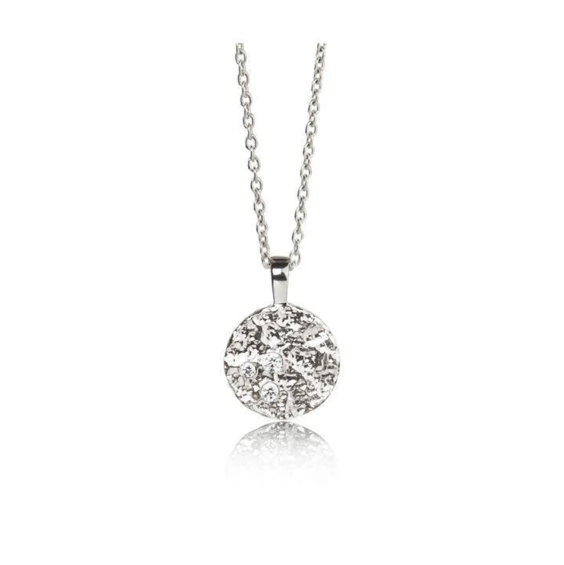 Jeberg Jewellery Piece of The Moon Necklace sølv - 4802-42-Silver