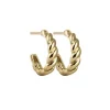 Jeberg Jewellery Twisted Creol sølvforgyldt - 50840