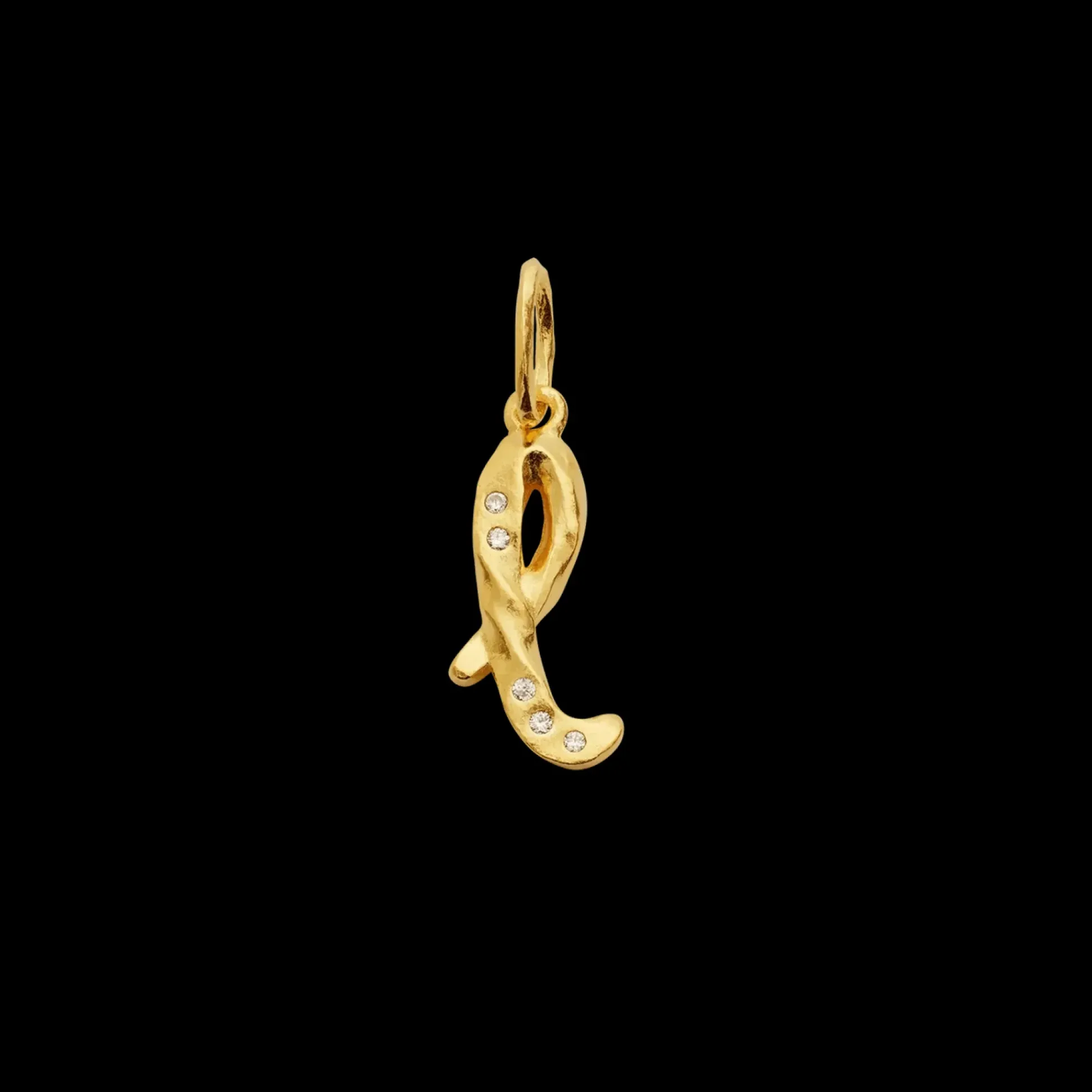Maanesten Alfabet Forgyldt Vedhæng - Bogstavsvedhæng A-Z