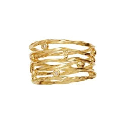 Maanesten Alora Forgyldt Ring