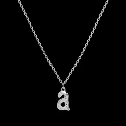 Maanesten Alphabet Letter Halskæde Sølv - Bogstavs Vedhæng A-Z