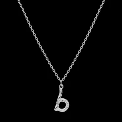 Maanesten Alphabet Letter Halskæde Sølv -  Bogstavs Vedhæng A-Z