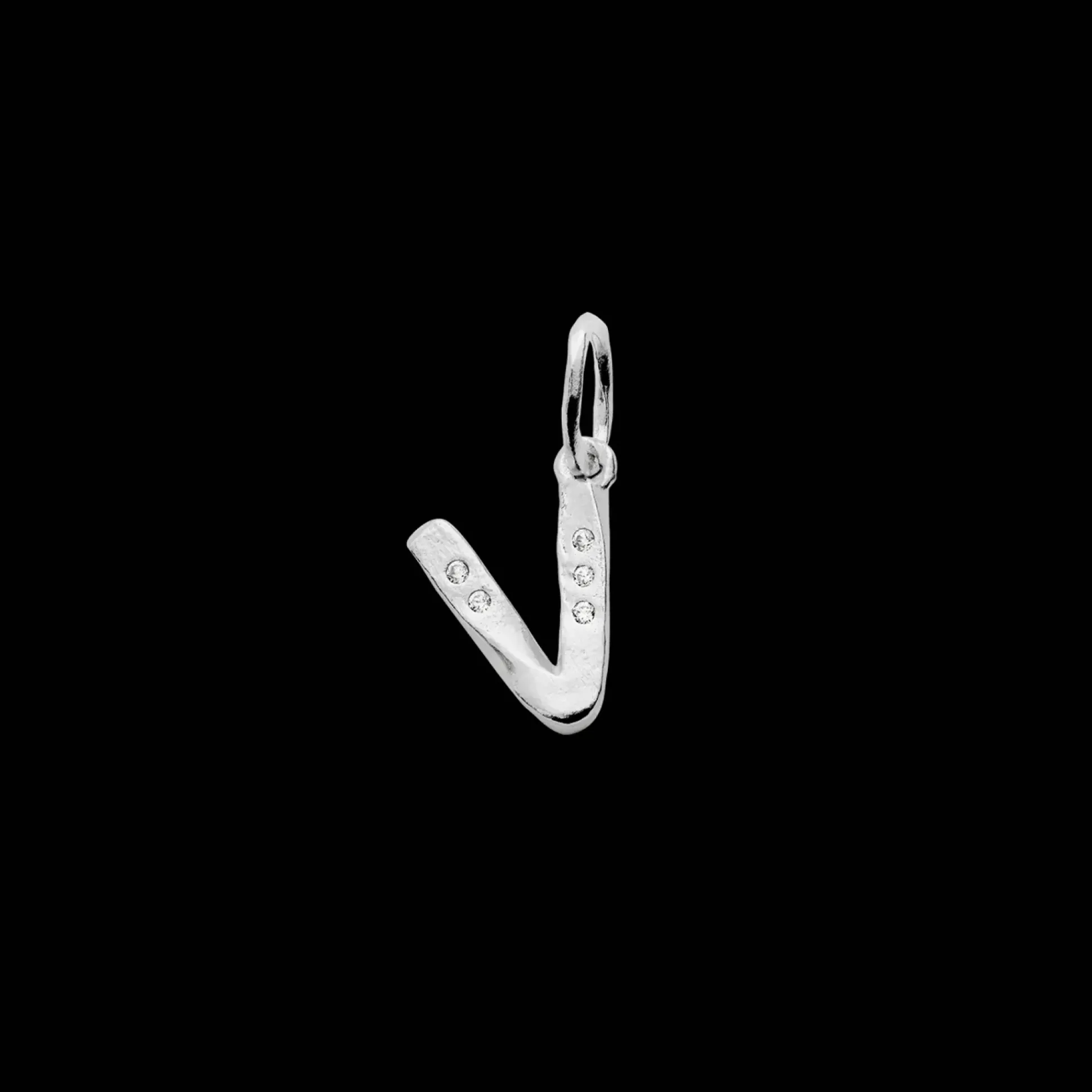 Maanesten Alphabet Letter Halskæde Sølv - Bogstavs Vedhæng A-Z