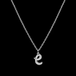 Maanesten Alphabet Letter Halskæde Sølv - Bogstavs Vedhæng A-Z
