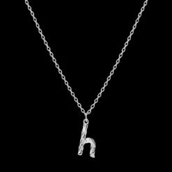 Maanesten Alphabet Letter Halskæde Sølv - Bogstavs Vedhæng A-Z