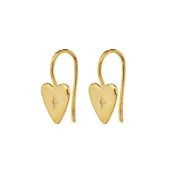 Maanesten Chandra Earrings - Forgyldte Hjerte Øreringe