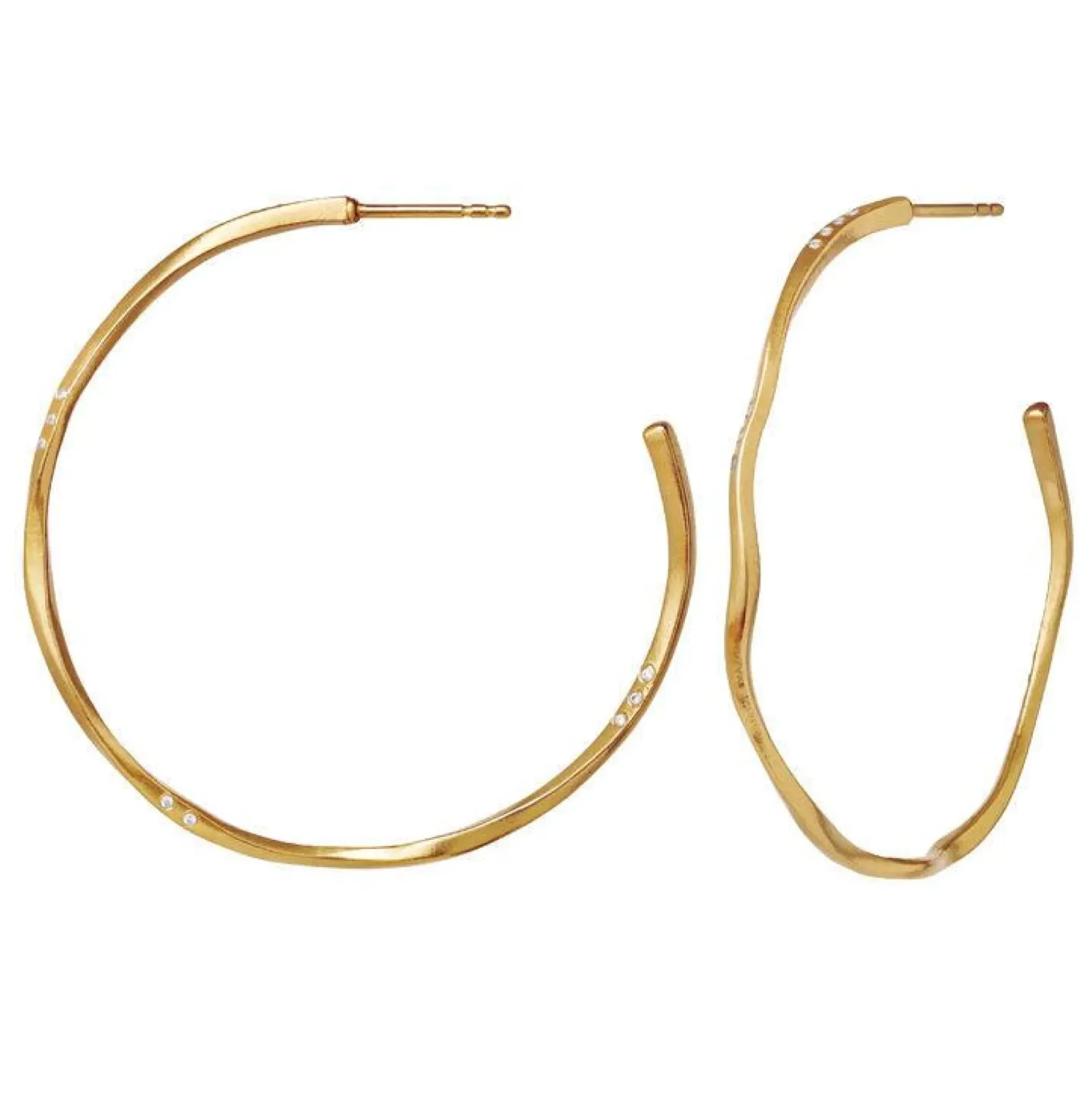 Maanesten Echo Grande Hoops 43mm Forgyldt - 9863A