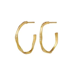 Maanesten Echo Medium Hoops 23mm Forgyldt - 9862A