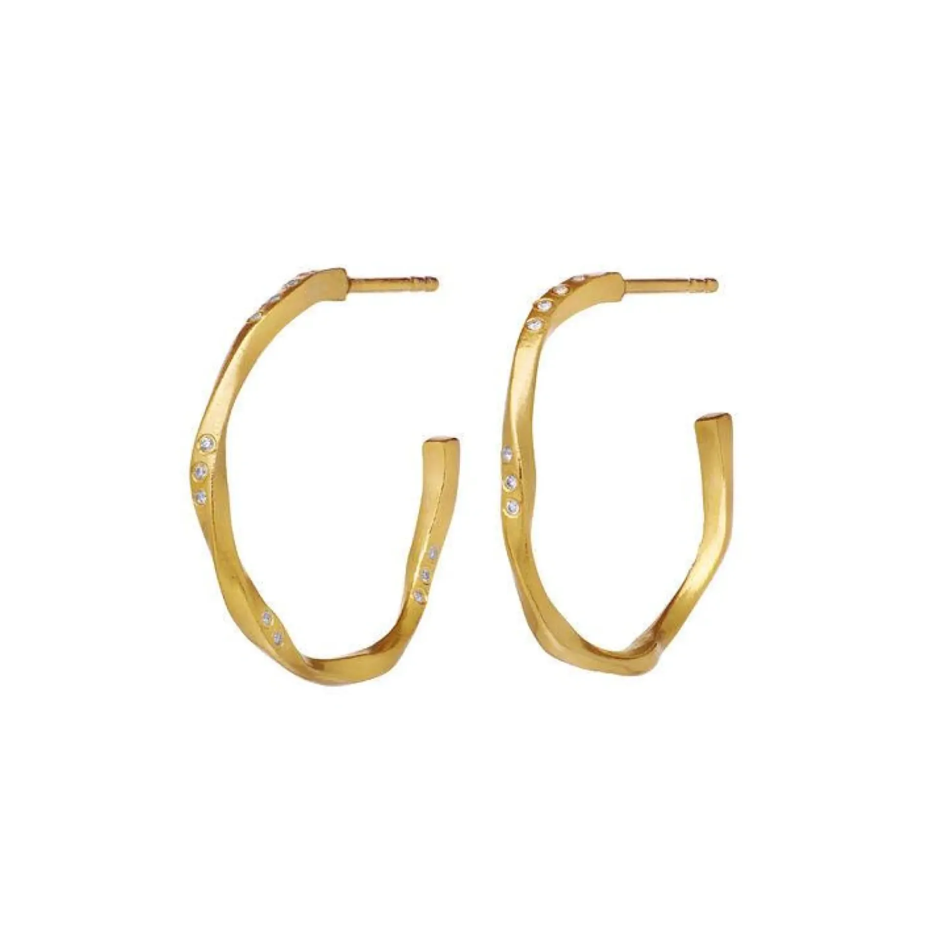 Maanesten Echo Medium Hoops 23mm Forgyldt - 9862A
