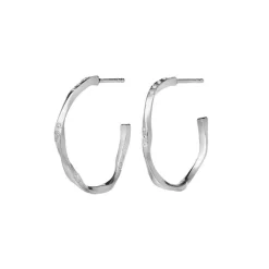 Maanesten Echo Medium Hoops 23mm i Sølv - 9862C