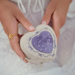 Maanesten Heart Jewelry Box Sand - Smykkerskrin