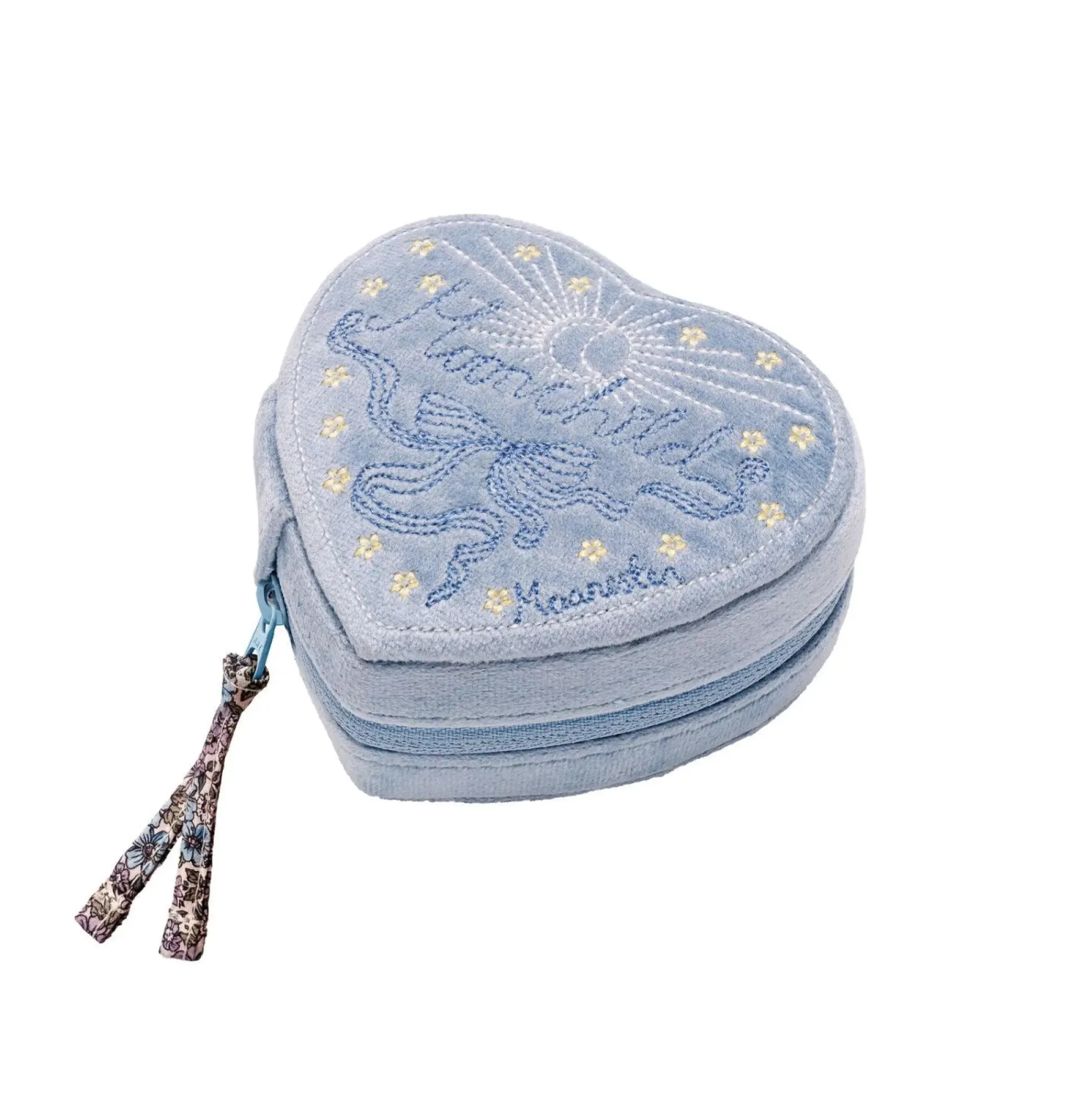 Maanesten Heart Jewelry Box Sky Blue - Smykkerskrin