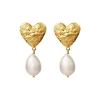 Maanesten Luba Earrings - Forgyldt Hjerte Øreringe