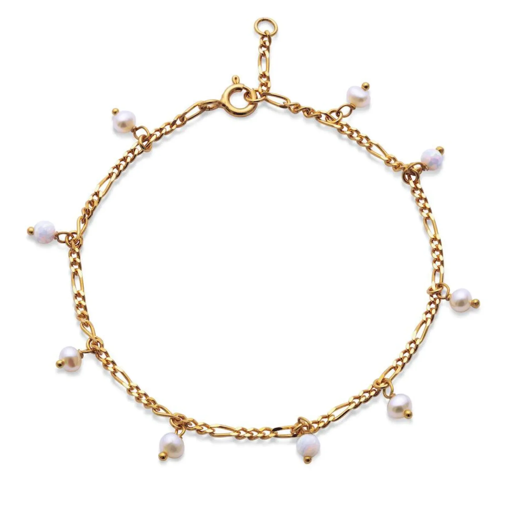 Maanesten Lula White Armbånd forgyldt - 8519A