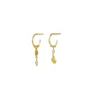 Maanesten Ophelia Forgyldte Hoops m. Muslingemotiver