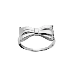 Maanesten Satin Sølv Ring Sløjfe