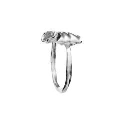 Maanesten Satin Sølv Ring Sløjfe
