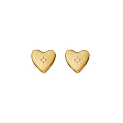 Maanesten Tutu Earrings - Forgyldte Hjerte Ørestikker