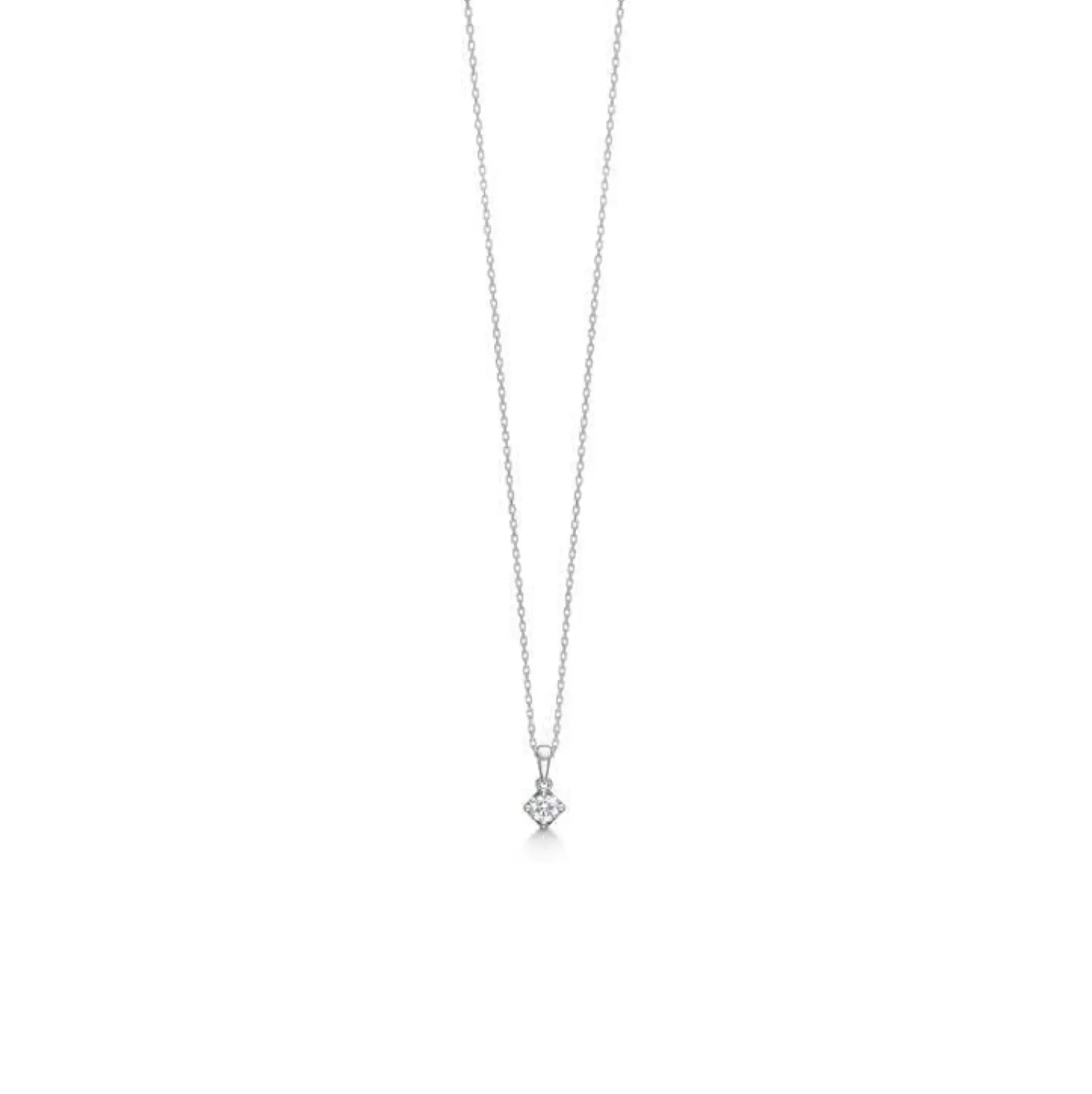 Mads Z 14 kt. Crown Diamant Vedhæng 0.16 ct. Hvidguld