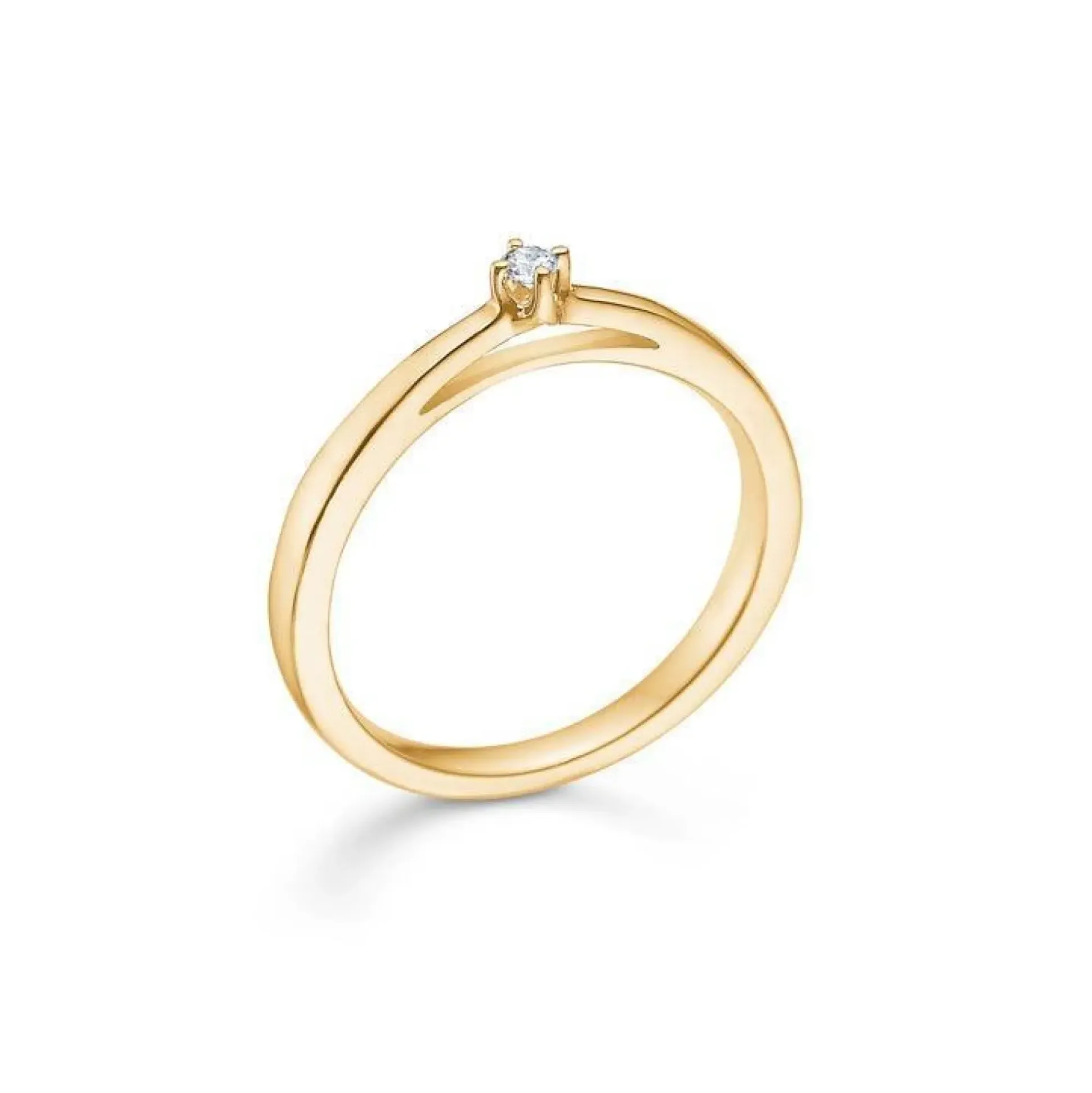 Mads Z 14 kt. Crown Ring Diamant 0.04 ct.
