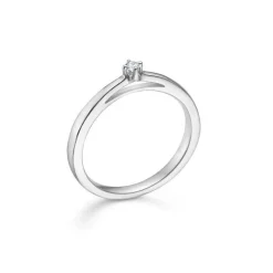 Mads Z 14 kt. Crown Ring Hvidguld 0.04 ct.