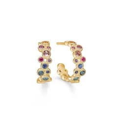 Mads Z 14 kt. Luxury Rainbow Creoler m. Ædelsten