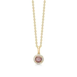 Mads Z 14 kt. Madeleine Rosa Granat Vedhæng 0.04 ct.