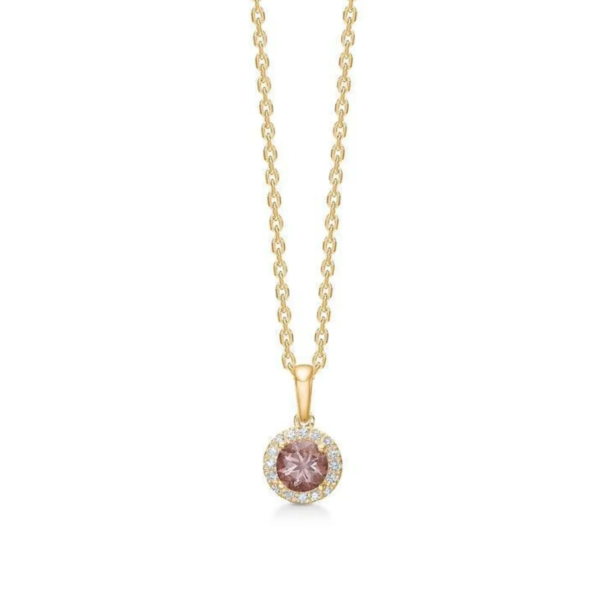 Mads Z 14 kt. Madeleine Rosa Granat Vedhæng 0.04 ct.