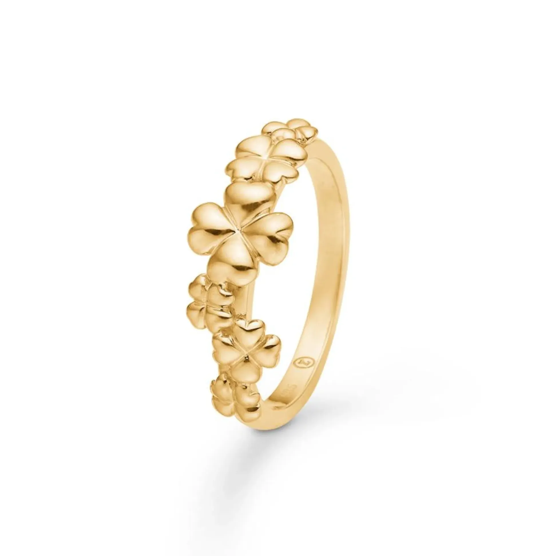 Mads Z Clover Love 14kt Guld Ring Med Firkløver