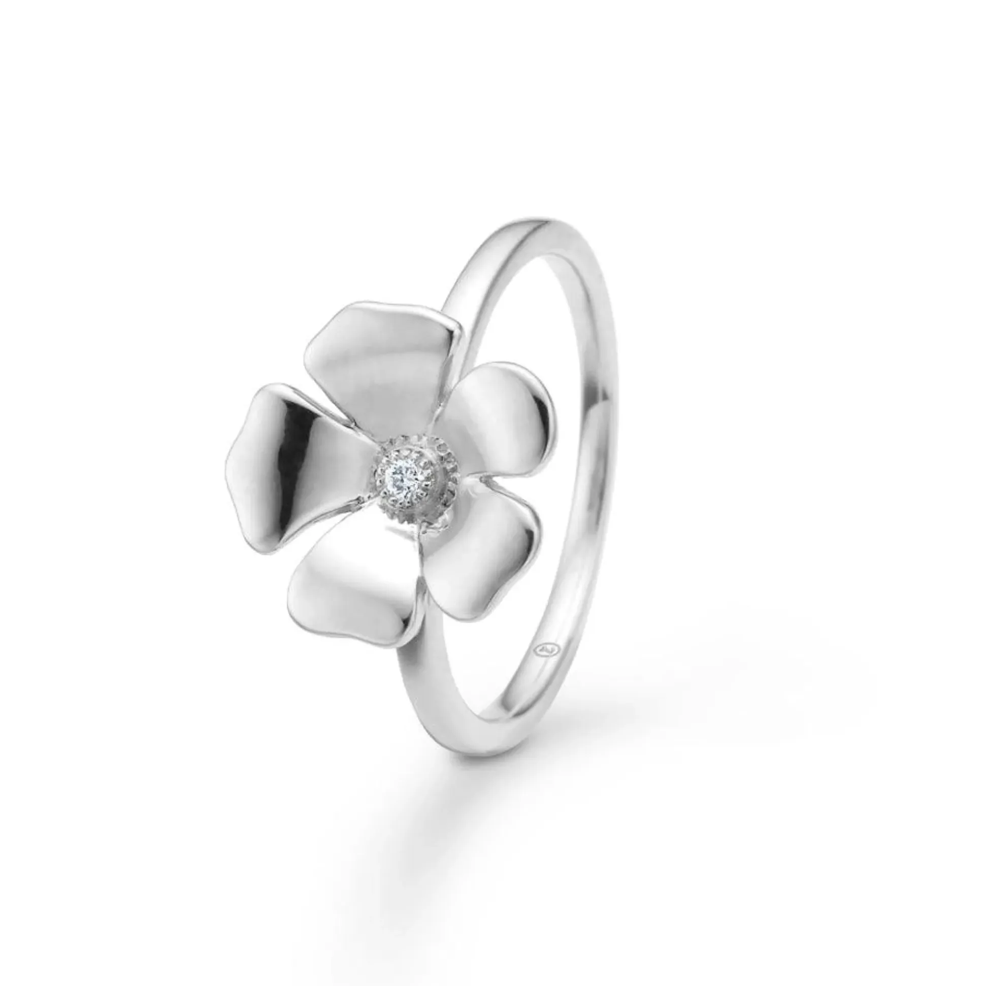 Mads Z Fleur Blomst Sølv Ring Med Topas
