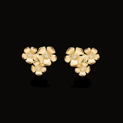 Mads Z Fleur 14kt Guld Ørestikker med Diamanter 0.021ct W.Si