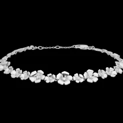 Mads Z Fleur Sølv Armbånd m. Hvid Topas