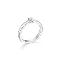 Mads Z 14kt. Crown Alliancering Hvidguld 0.09 ct.