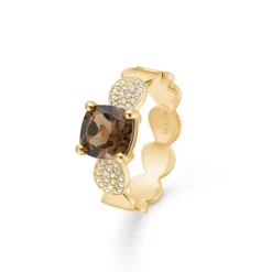 Mads Z 14kt Fidelity Ring Røgkvarts 0.12ct W.Si