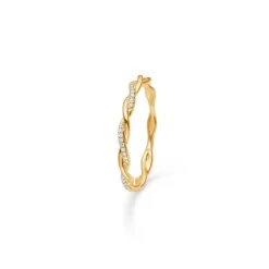 Mads Z 14kt Poetry Twist Ring 0.05Ct