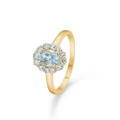 Mads Z 14kt Portofino Ring Aquamarin 0.35ct W.si