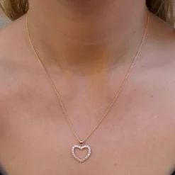 Mads Z 8kt Rhianna Vedhæng - Hjertemotiv 13mm