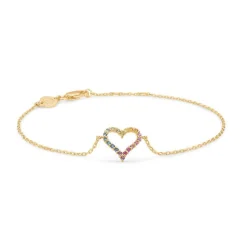 Mads Z 14kt Tender Heart Rainbow Armbånd - 1554340
