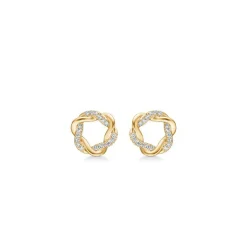 Mads Z 14kt Twist Ørestikker 0.085Ct W.Si
