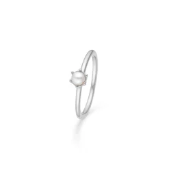 Mads Z Poetry Solitaire Sølv Ring m. Perle