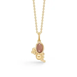 Mads Z Precious Bubbles 14kt Guld Vedhæng m. Peach Månesten